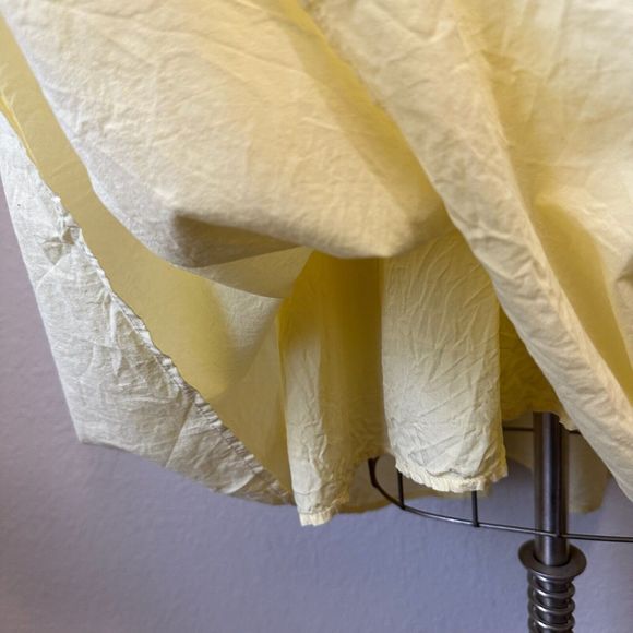 GIRL AND THE SUN Long Sleeve Lined Maxi Shirt Dress in Pale Yellow - Picture 9 of 14